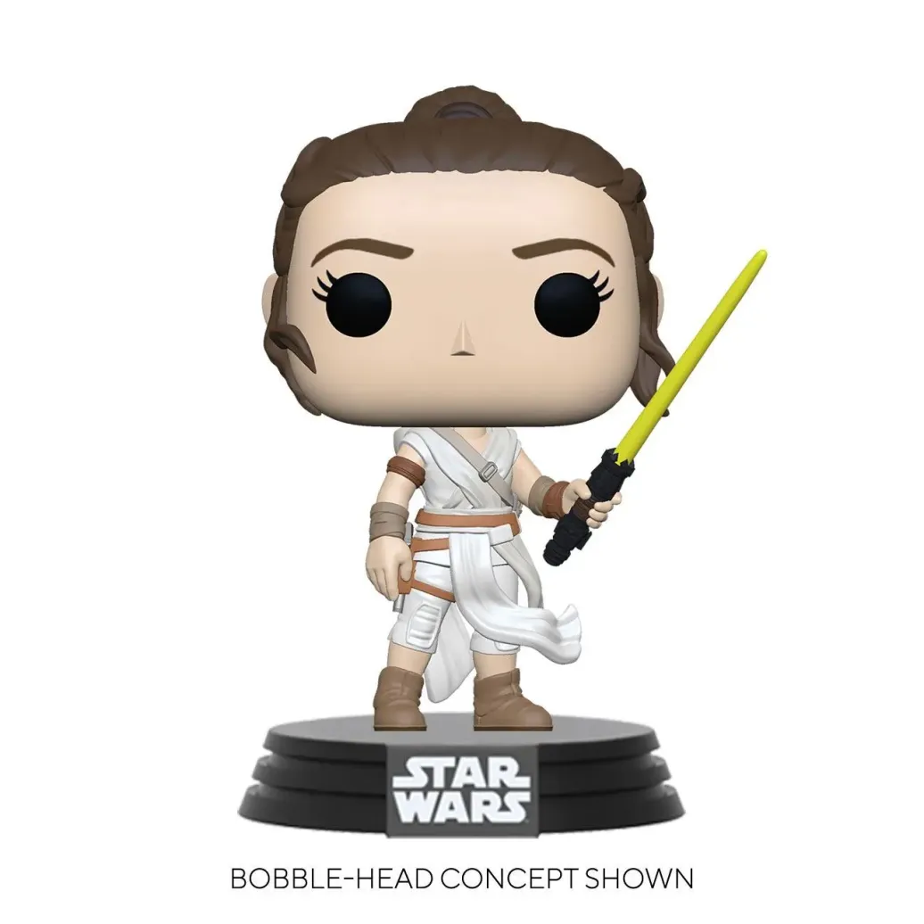 Star Wars Episode IX POP! Movies Vinyl Figur Rey w/ Yellow Saber 9 cm