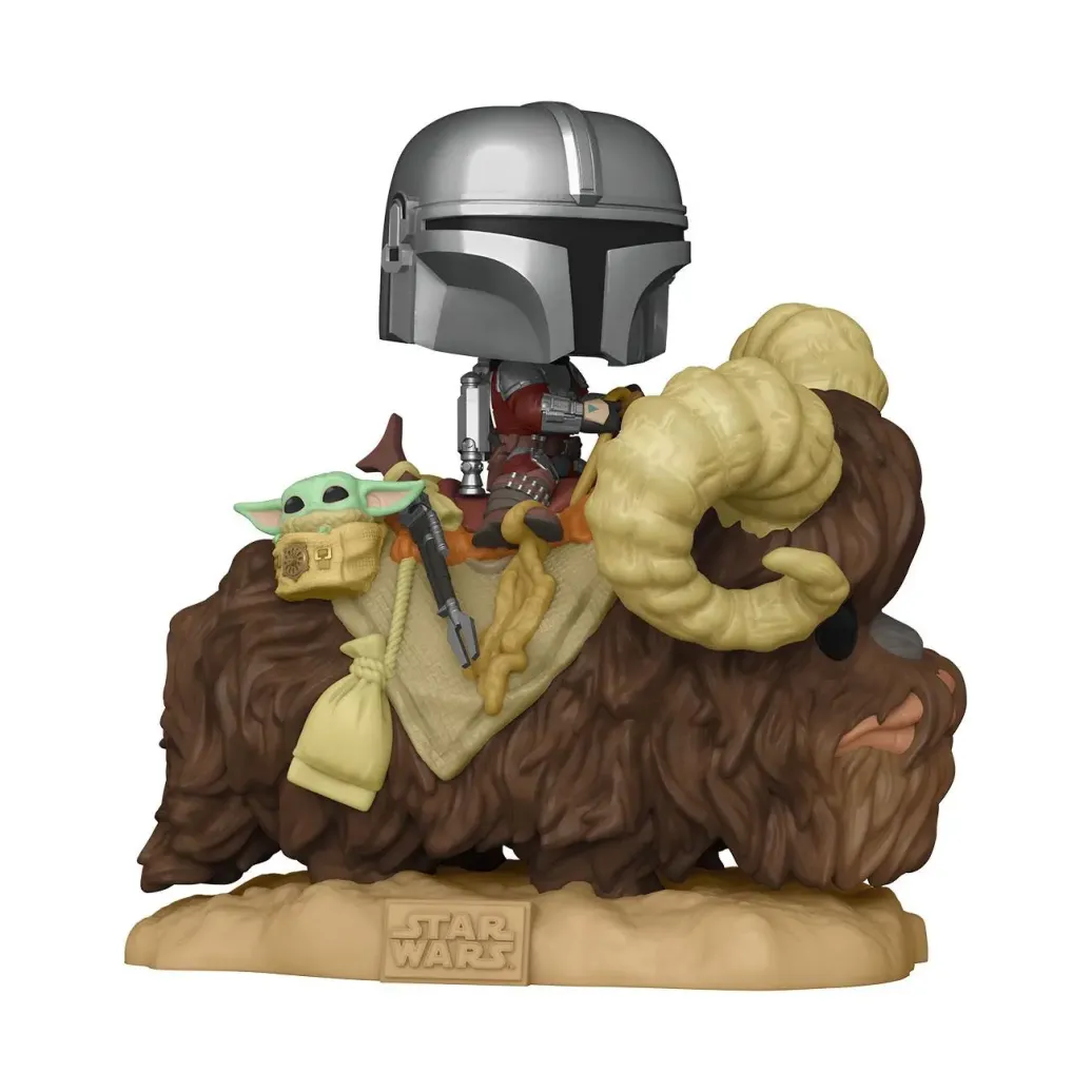 Star Wars The Mandalorian POP! Deluxe Vinyl Figur The Mandalorian on Wantha with Child in Bag 9 cm