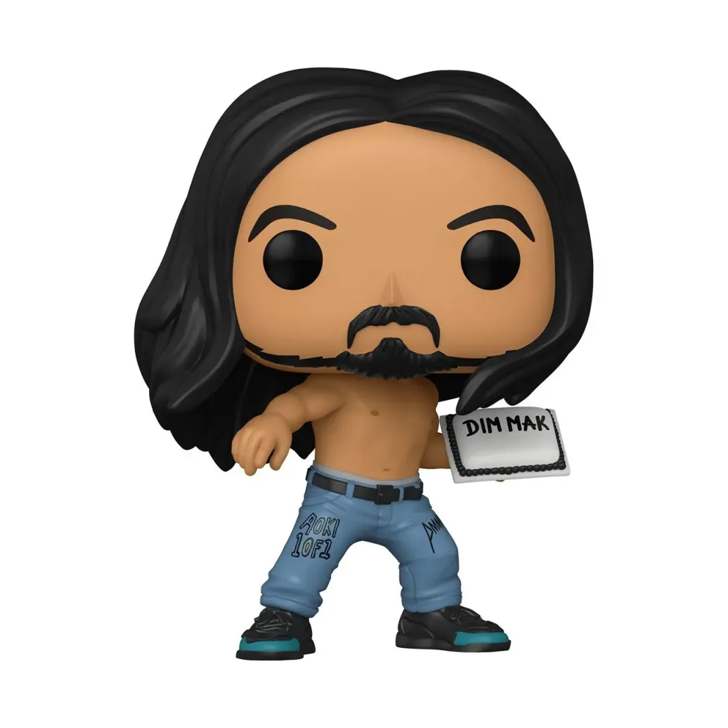 Steve Aoki POP! Rocks Vinyl Figur Steve Aoki w/Cake 9 cm