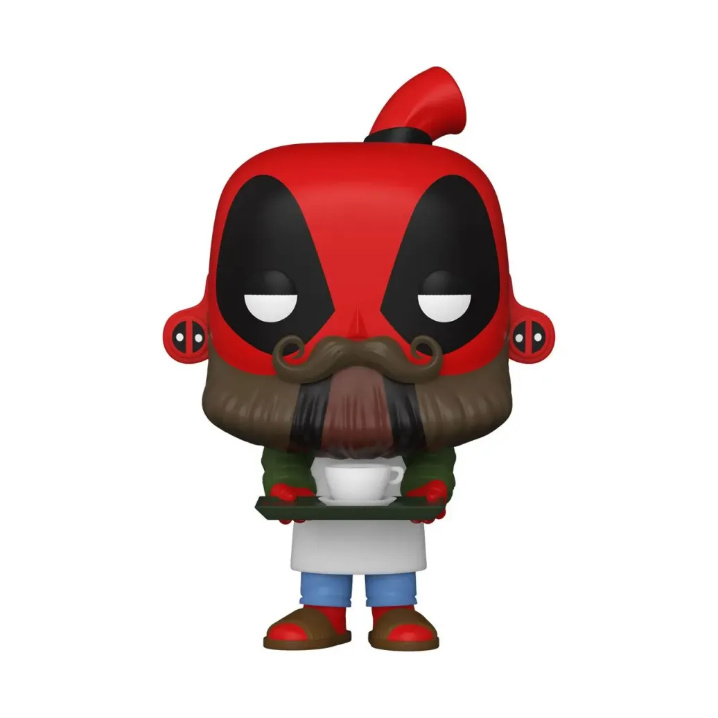 Marvel Deadpool 30th Anniversary POP! Vinyl Figur Coffee Barista Deadpool 9 cm