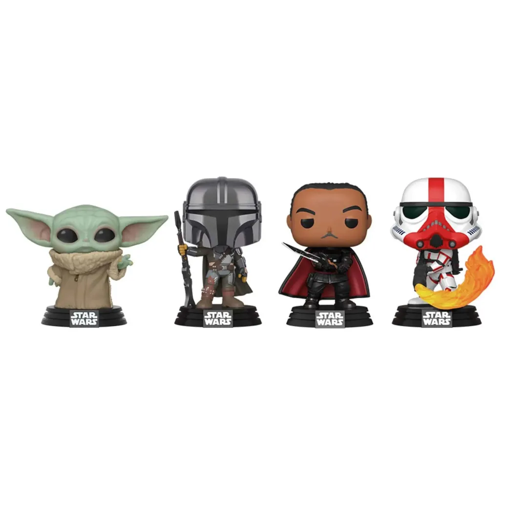 Star Wars POP! Movies Vinyl Figuren 4er-Pack Mandalorian Holiday 9 cm