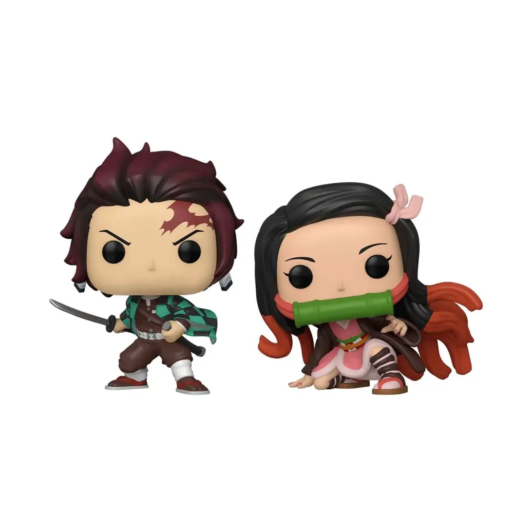 Demon Slayer: Kimetsu no Yaiba POP! Animation Vinyl Figuren 2er-Pack Tanjiro & Nezuko 9 cm