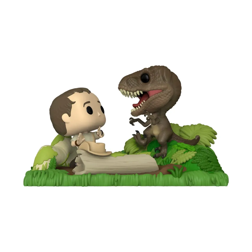 Jurassic Park POP! Moment Vinyl Figur Muldoon Raptor Hunt 9 cm