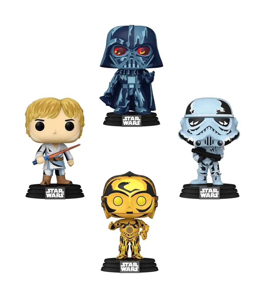Star Wars POP! Movies Vinyl Figuren 4er-Pack Retro Series 9 cm