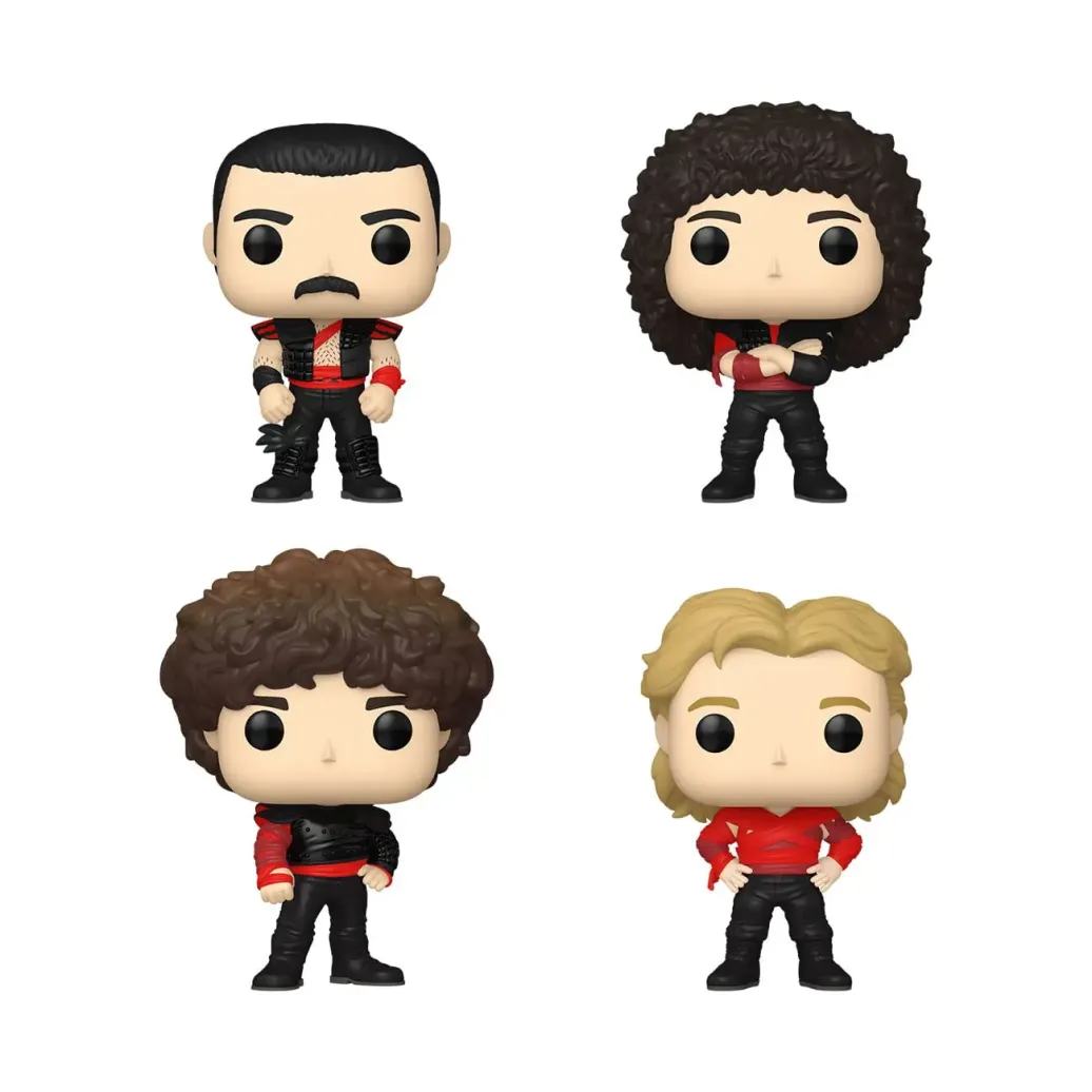 Queen POP! TV Vinyl Figuren 4er-Pack Radio Gaga 9 cm