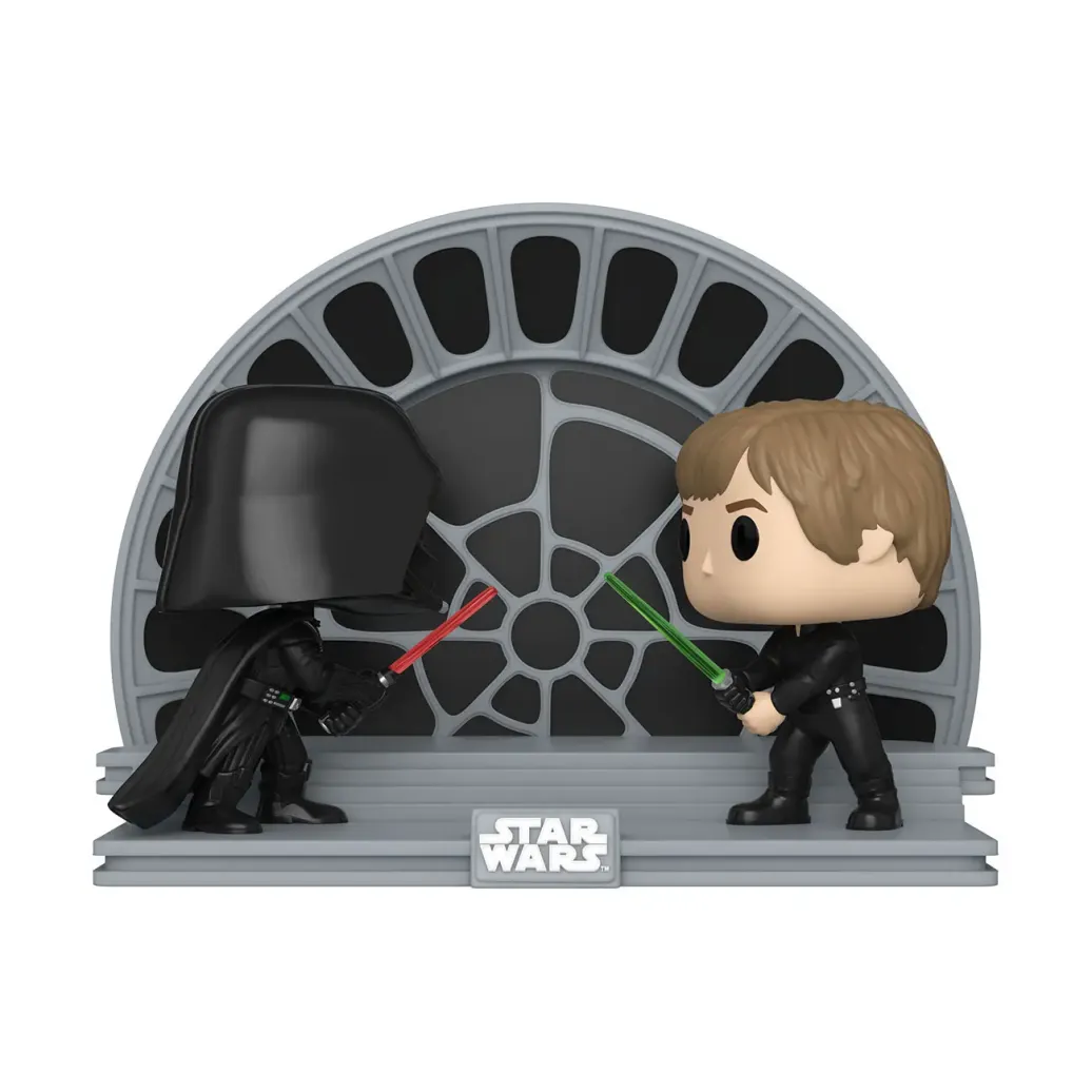 Star Wars Return of the Jedi 40th Anniversary POP Moment! Vinyl Figuren 2er-Pack Luke vs Vader 9 cm