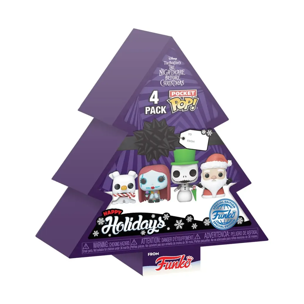 Nightmare before Christmas Pocket POP! Vinyl Figuren 4er-Pack Tree Holiday 4 cm
