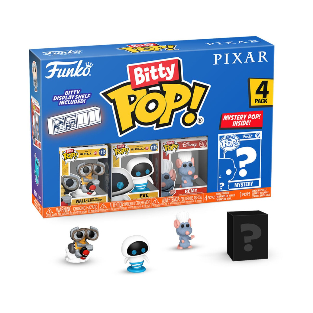 Pixar Bitty POP! Vinyl Figuren 4er-Pack Wall-E 2,5 cm