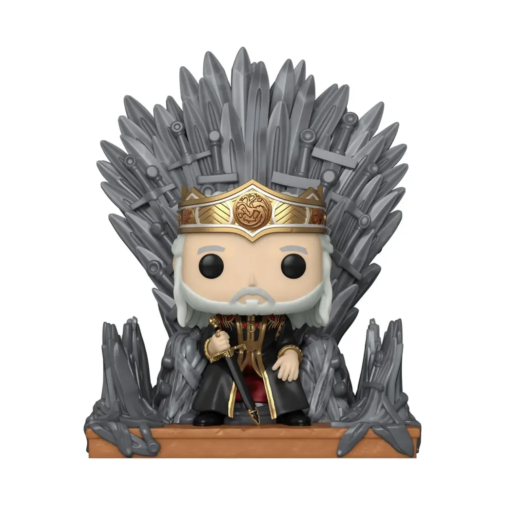 House of the Dragon POP! Deluxe Vinyl Figur Viserys on Throne 9 cm