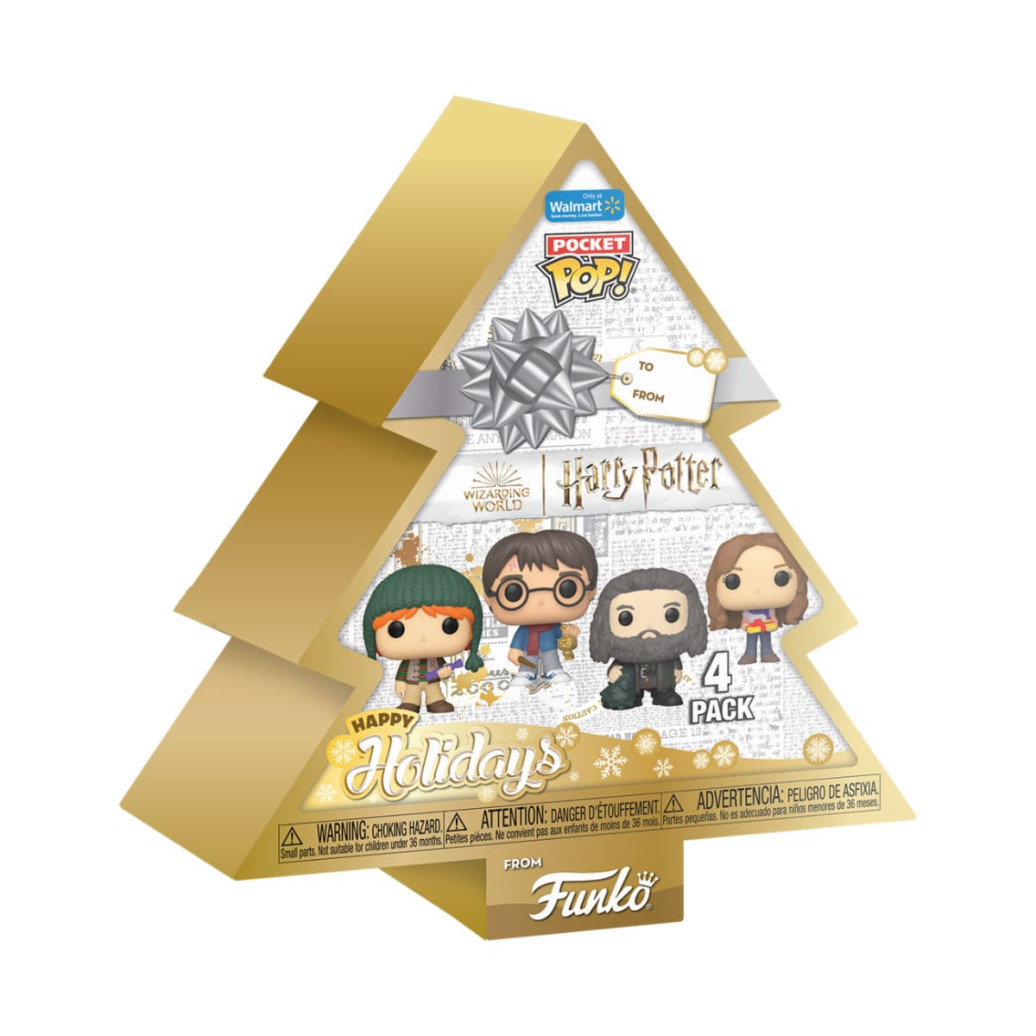 Harry Potter Holiday 2024 Pocket POP! Vinyl Schlüsselanhänger 4er-Pack Tree Holiday Box 4 cm