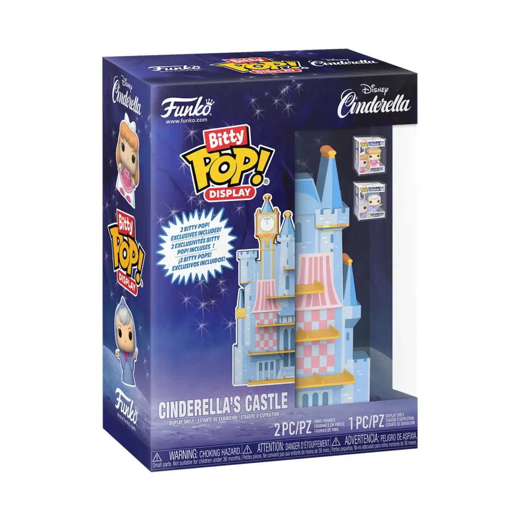 Disney Bitty POP! Display mit 2 Vinyl Figuren Cinderella's Castle