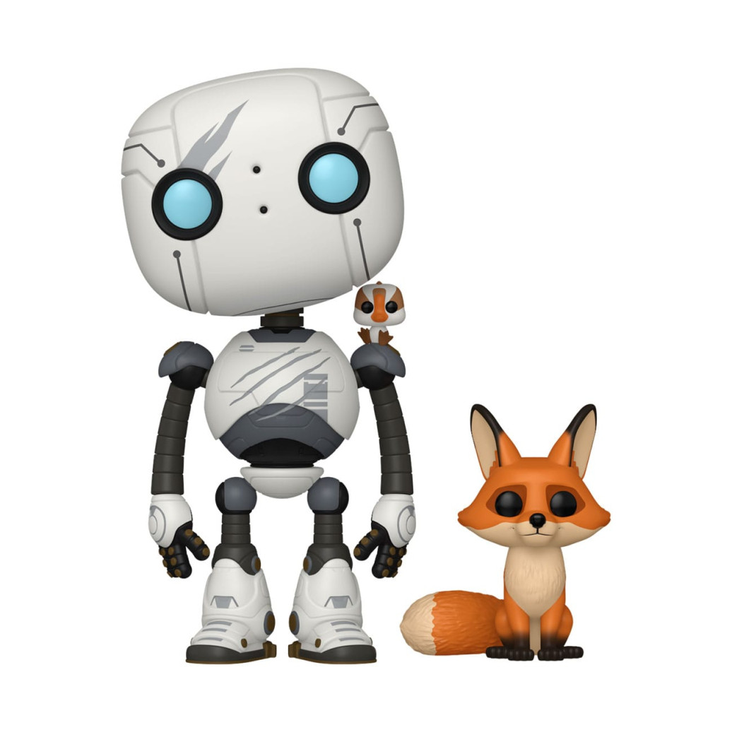Der wilde Roboter POP&Buddy! Movies Vinyl Figuren Roz w/Brightbill & Fink 9 cm
