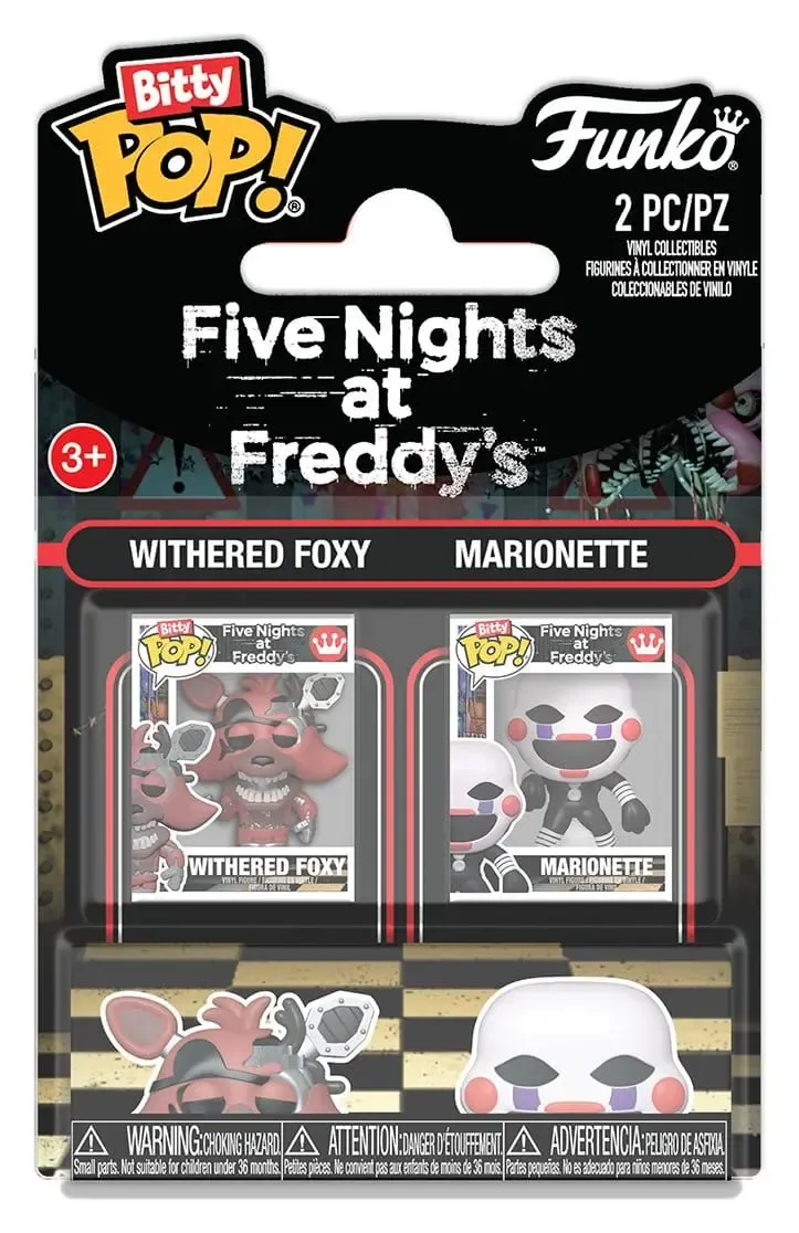 Five Nights at Freddy's Bitty POP! Vinyl Figuren 2er-Pack Withered Foxy & Marionette 2 cm