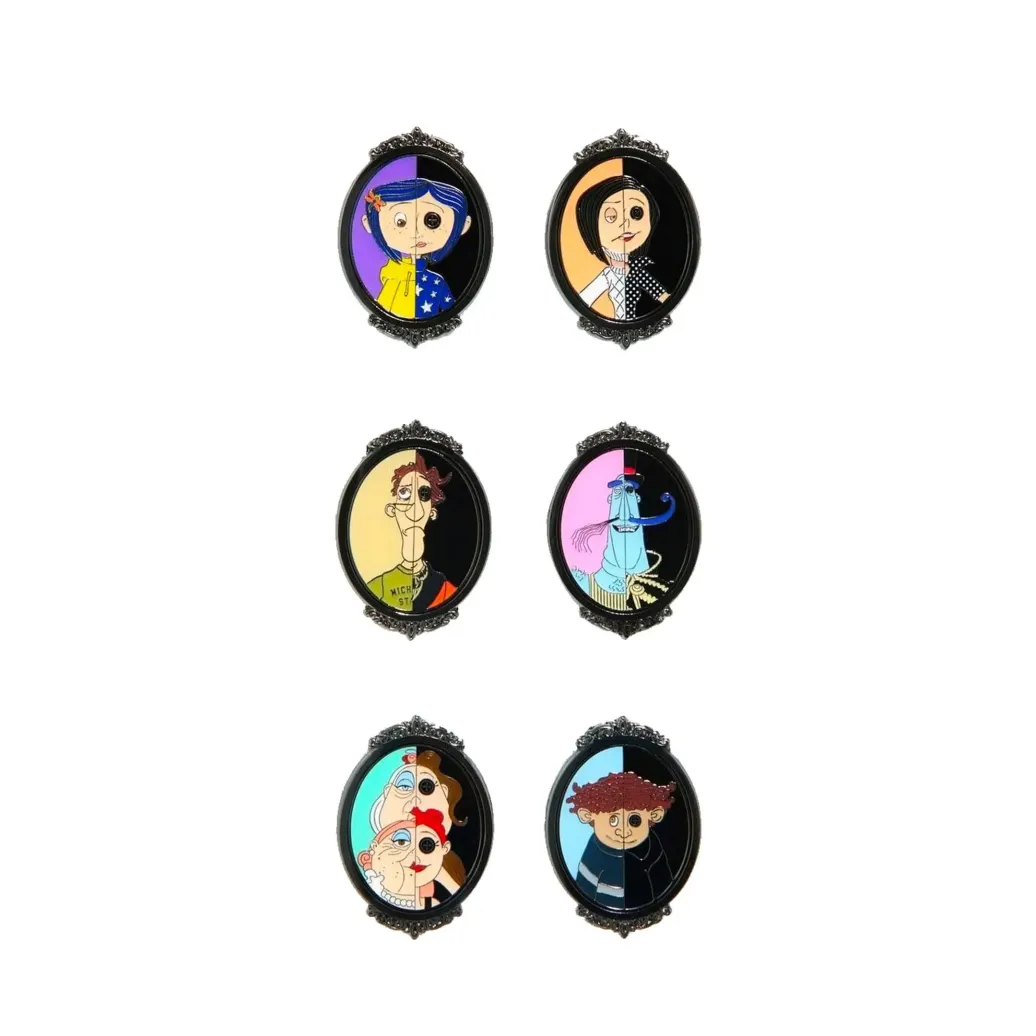 Coraline Loungefly Ansteck-Pins Blind Box Sortiment Split Portrait (12)