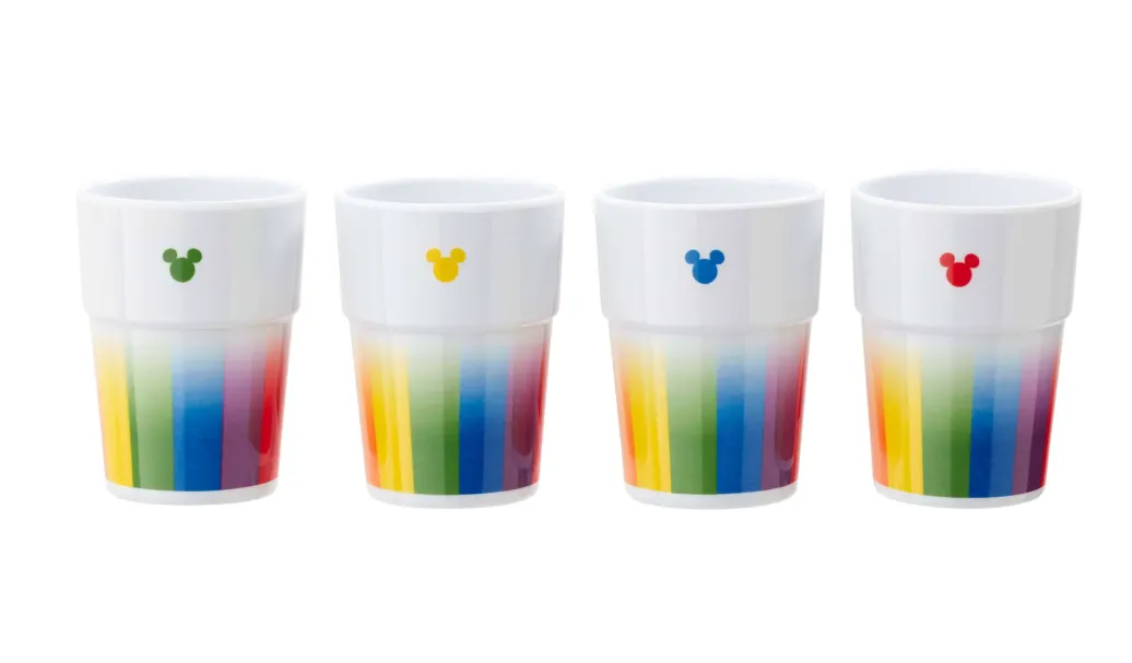 Disney Tumbler Gläser 4er-Pack Mickey Rainbow