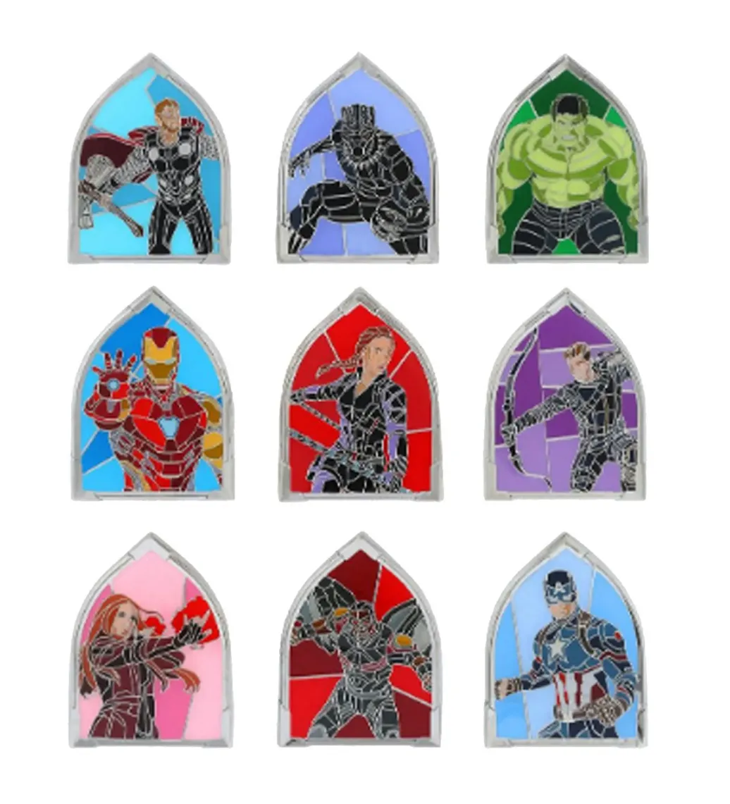 Marvel Loungefly Ansteck-Pins Blind Box Sortiment Stain Glass (24)