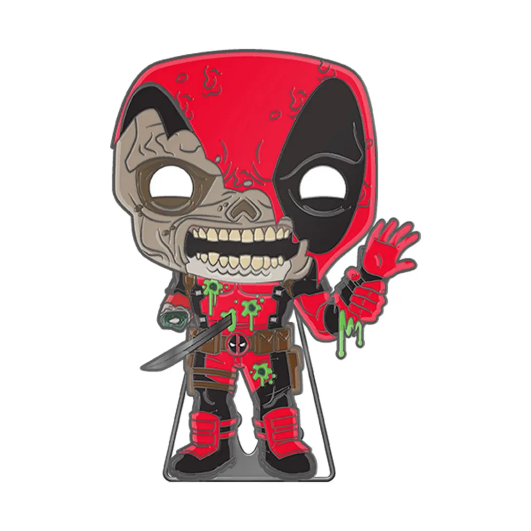 Marvel Zombie Loungefly POP! Pin Ansteck-Pin Deadpool (Glow-in-the-Dark) 10 cm