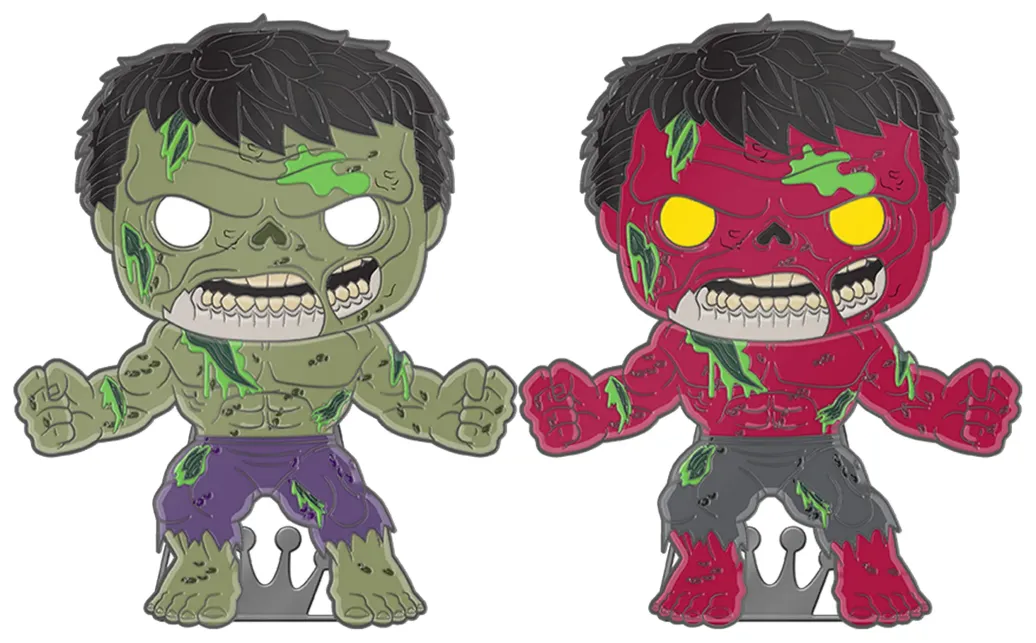 Marvel Zombie Loungefly POP! Pin Ansteck-Pin Hulk (Glow-in-the-Dark) 10 cm