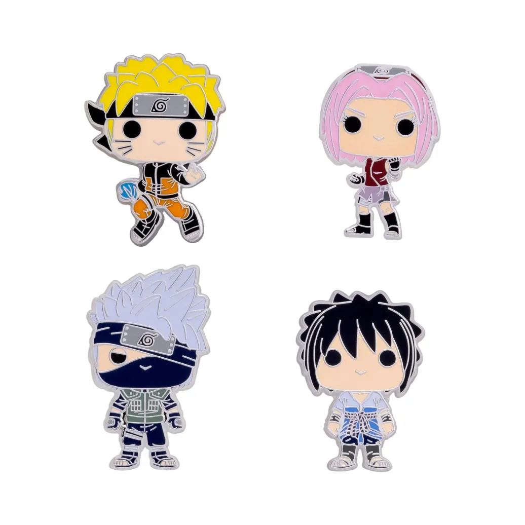 Naruto POP! Pin Ansteck-Pins 4er-Set Team 7 10 cm