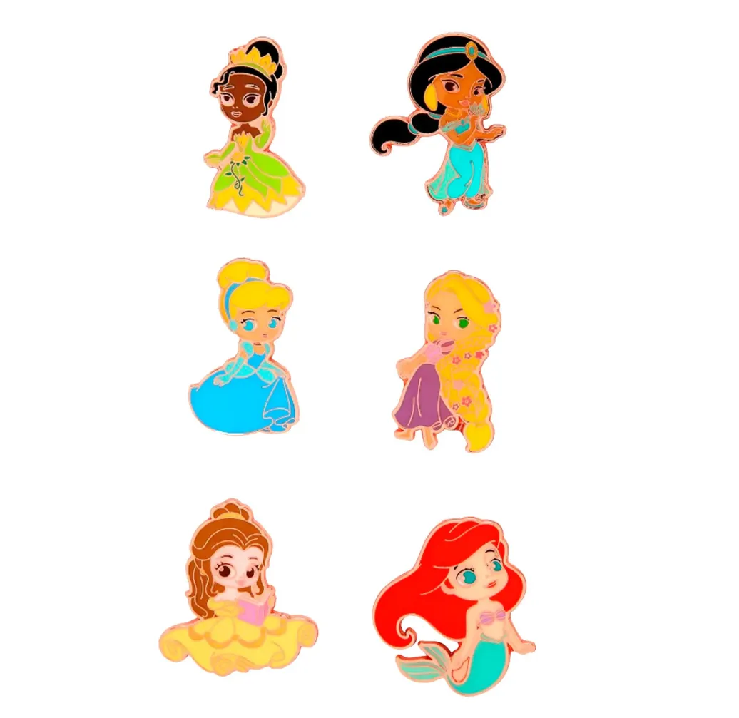 Disney Loungefly POP! Pin Ansteck-Pins Princess Chibi 4 cm Sortiment (12)