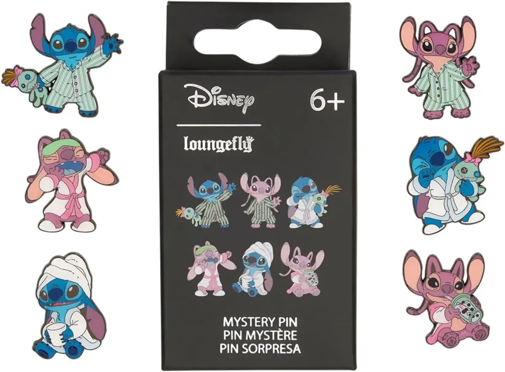 Disney by Loungefly Ansteck-Pins Blind Box Stitch and Angel Display (12)