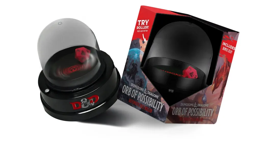 Dungeons & Dragons Würfelroller mit Würfel Orb of Possibility