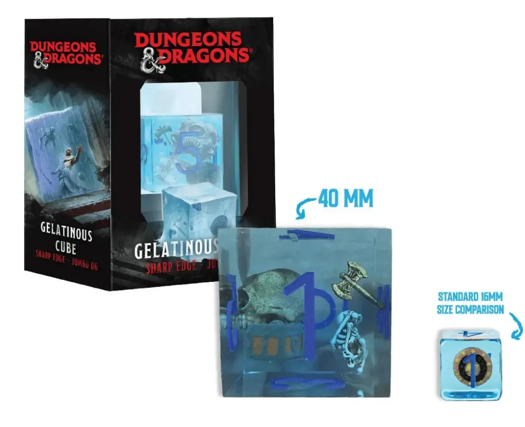 Dungeons & Dragons Jumbo Würfel Gelatinous Cube 4 cm 