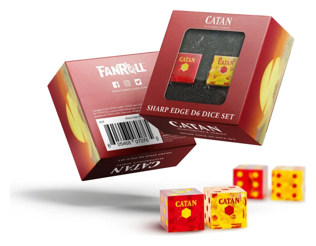 Catan Würfel Set D6 Sharp Edge Resin 