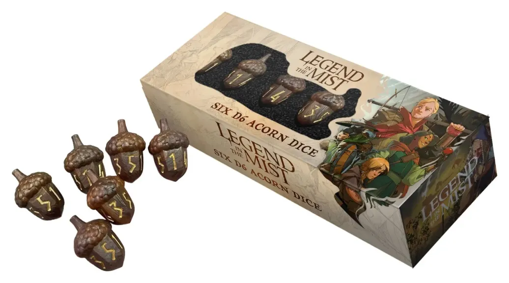 FanRoll Legend in the Mist Würfel Set D6 Resin Acorn (6)