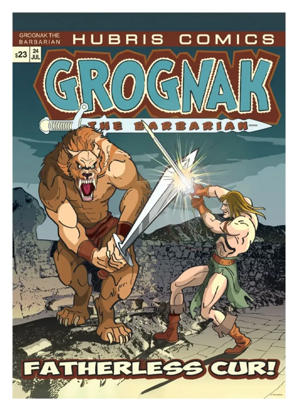 Fallout Kunstdruck Grognak the Barbarian Limited Edition 42 x 30 cm