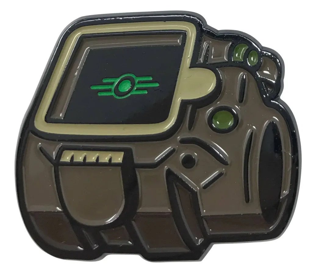Fallout Ansteck-Pin Vault-Tec Glow In The Dark Logo Limited Edition