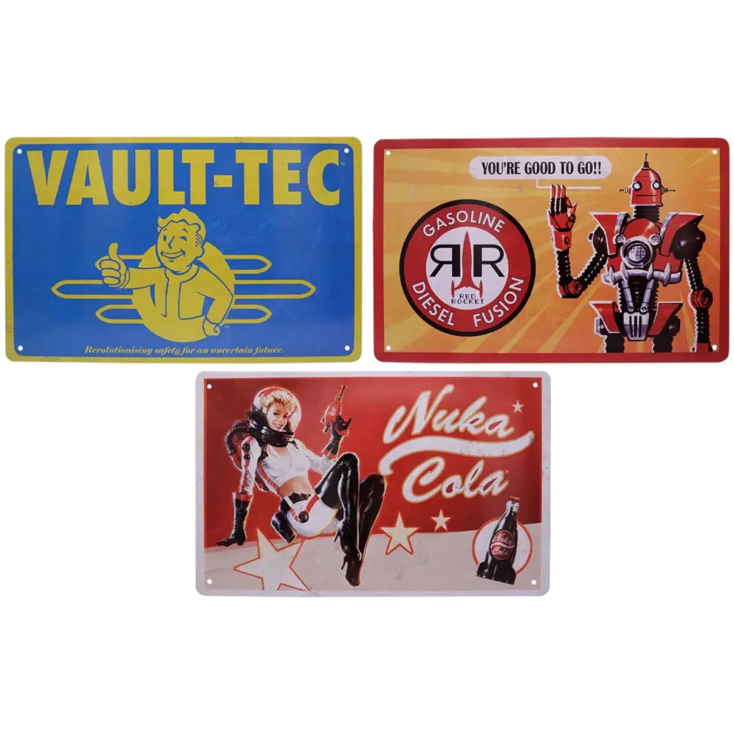 Fallout Blechschilder 3er Set Brands