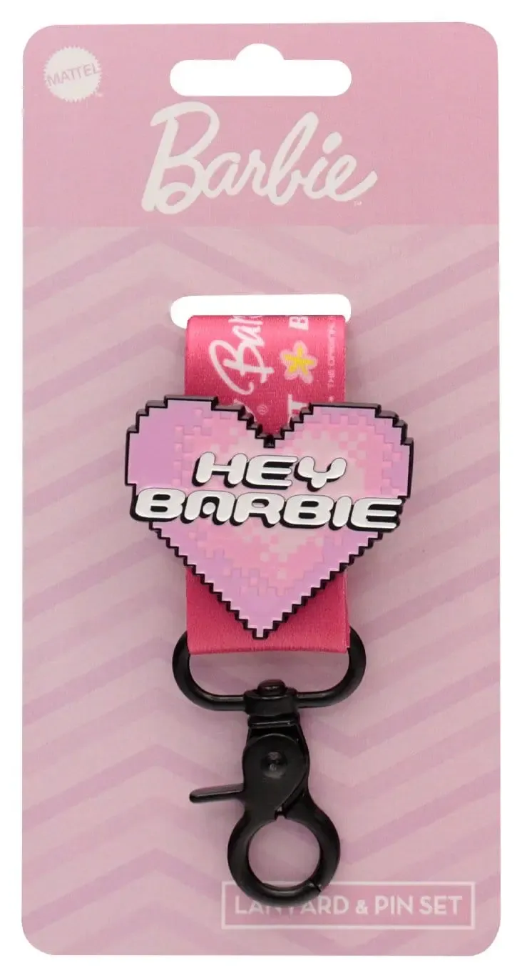 Barbie Schlüsselband & Ansteck-Pin Set