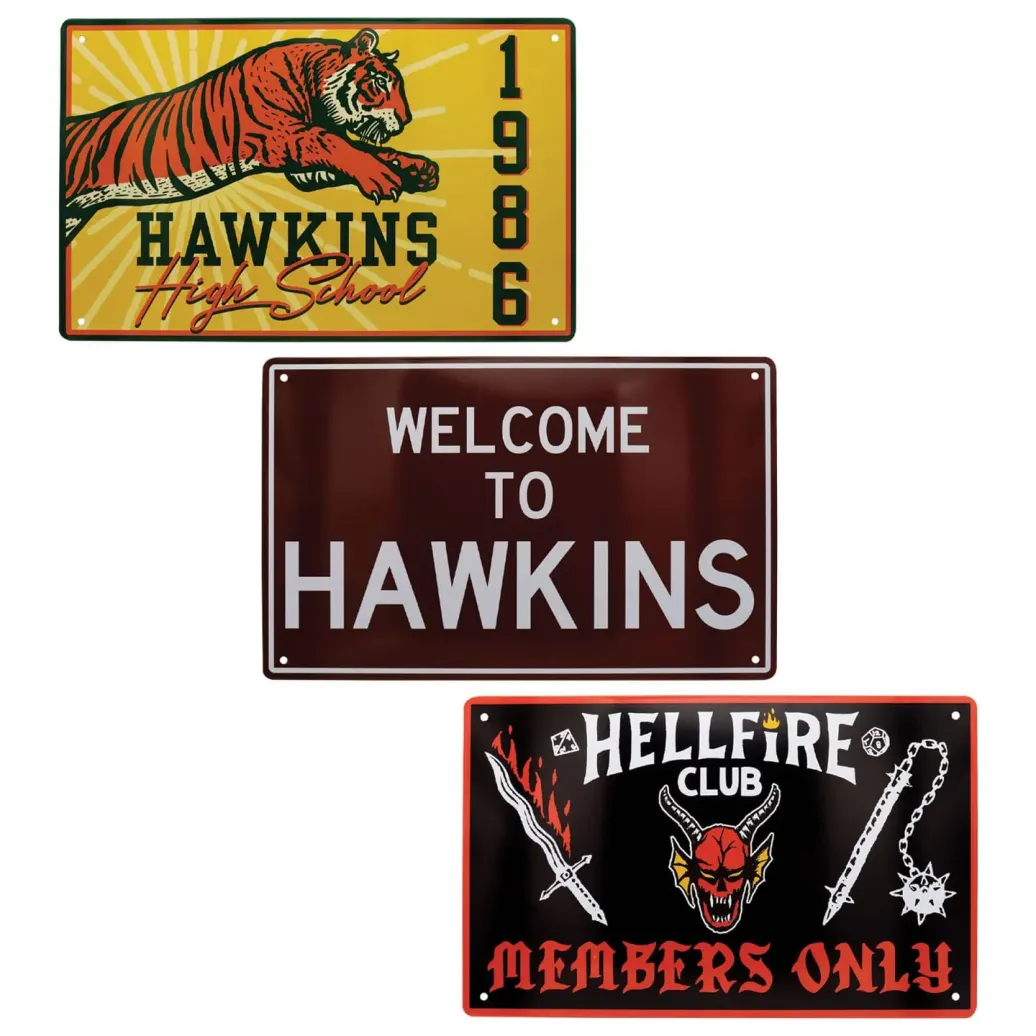 Stranger Things Blechschilder 3er Set