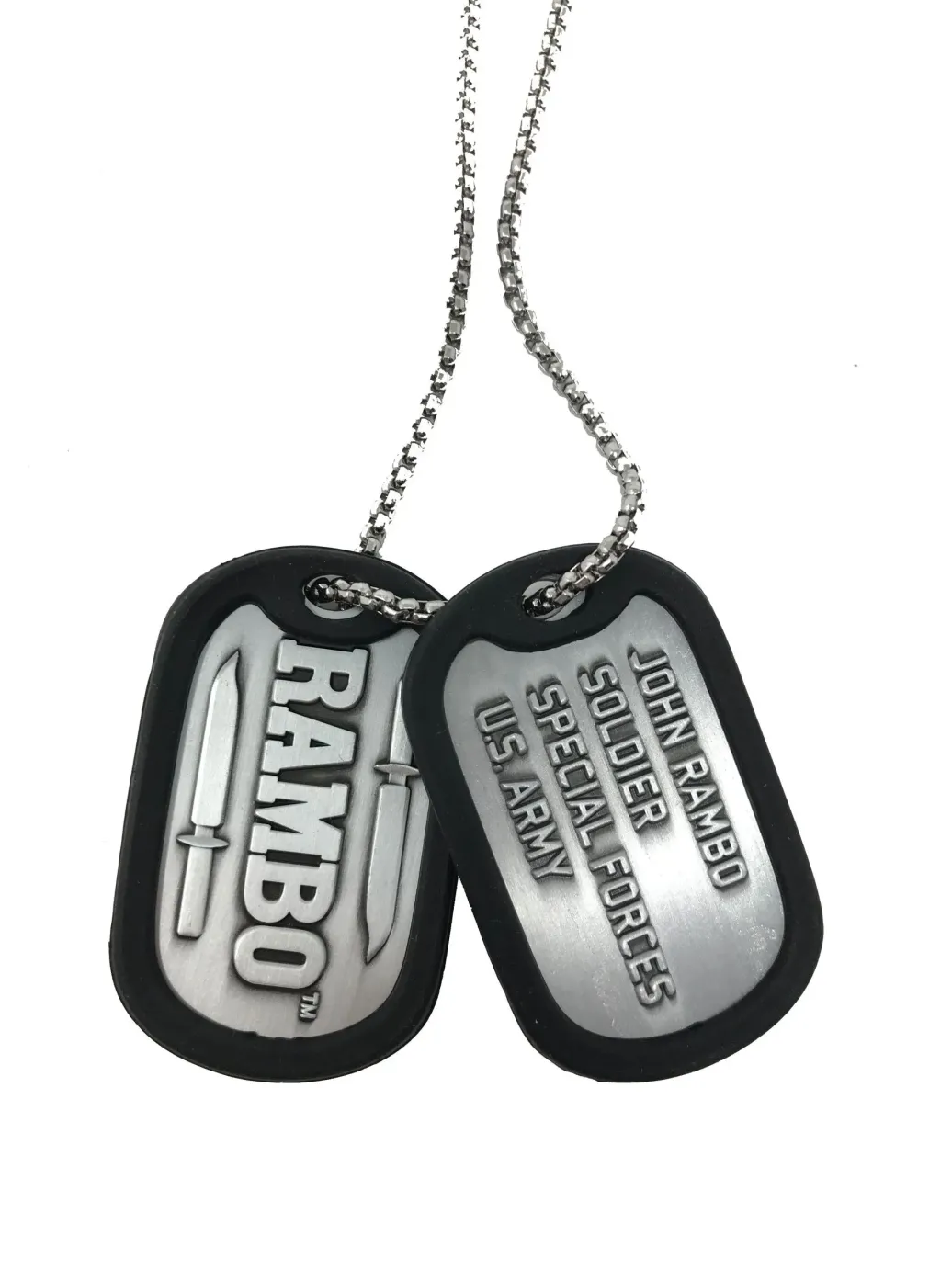 John Rambo Messer Logo Erkennungsmarken mit Kette