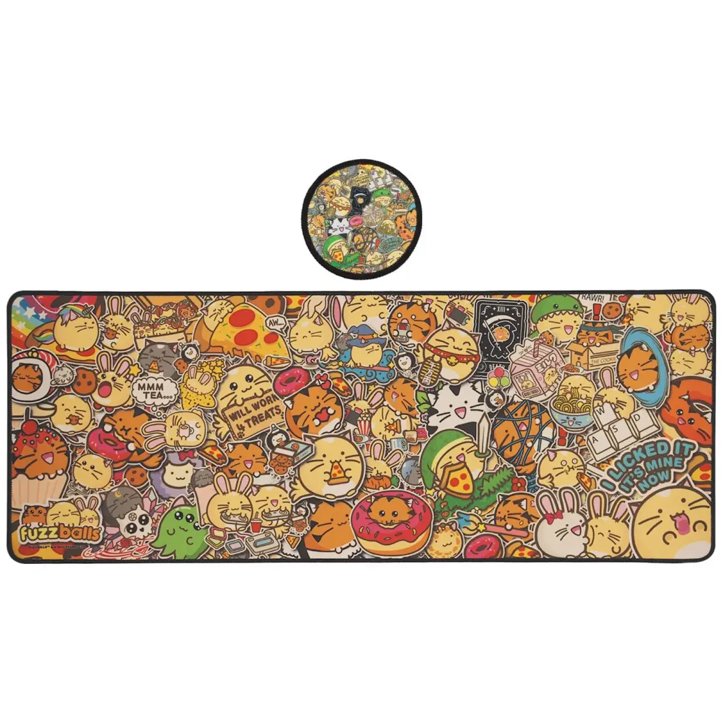 Fuzzballs Schreibtischunterlage & Untersetzer 