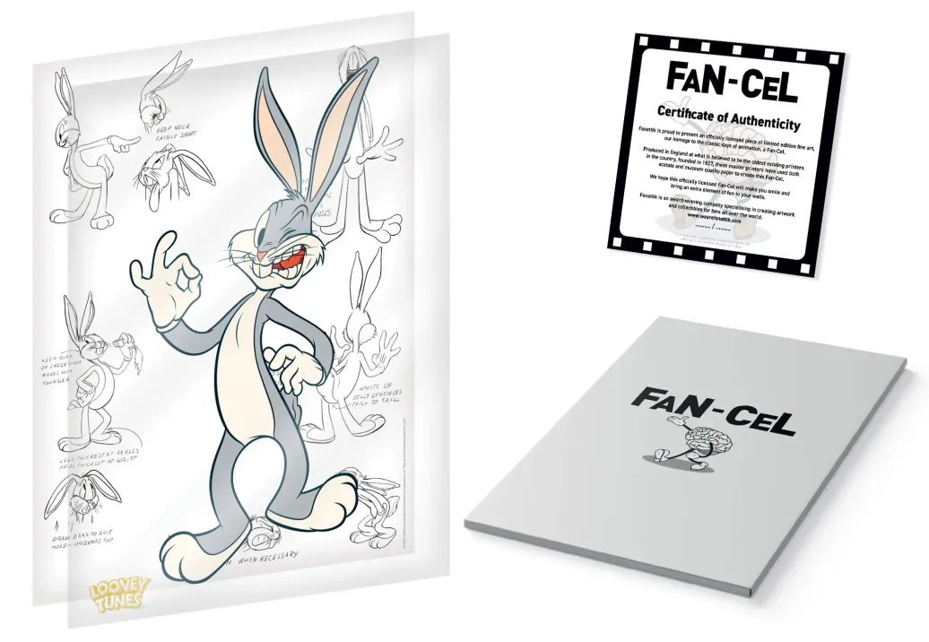Looney Tunes Kunstdruck Limited Edition Fan-Cel Bugs 36 x 28 cm
