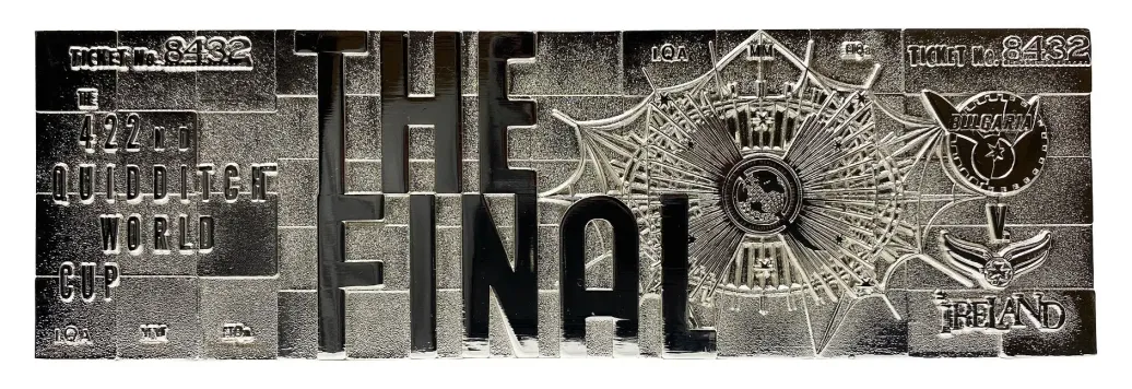 Harry Potter Replik Quidditch World Cup Ticket Limited Edition (versilbert)