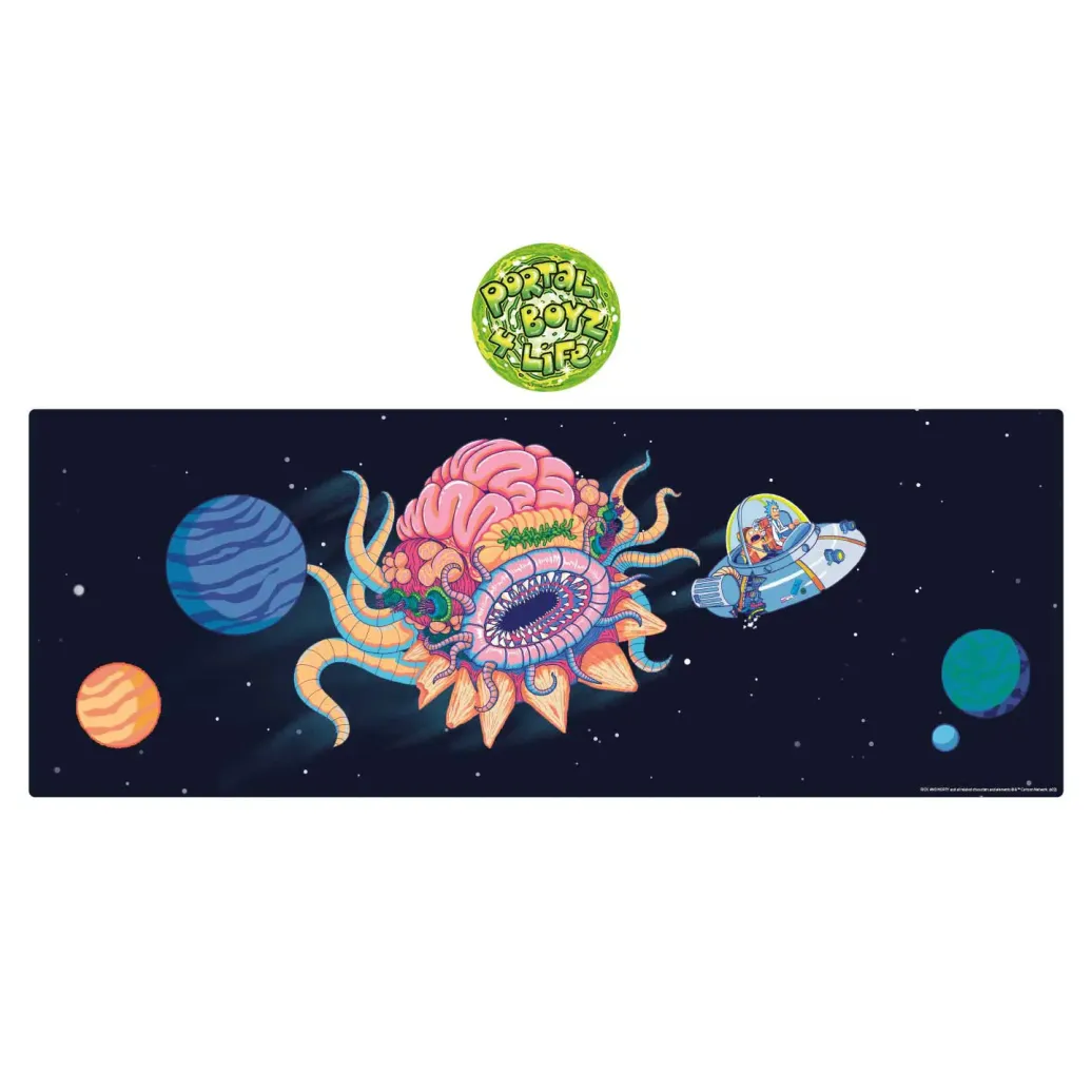 Rick & Morty Schreibtischunterlage & Untersetzer Set Cosmos