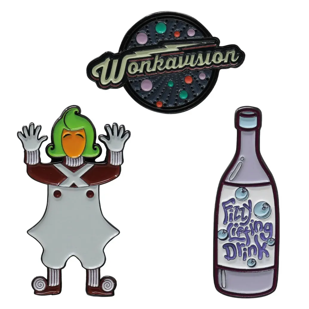 Charlie und die Schokoladenfabrik Ansteck-Pins 3er-Set Limited Edition