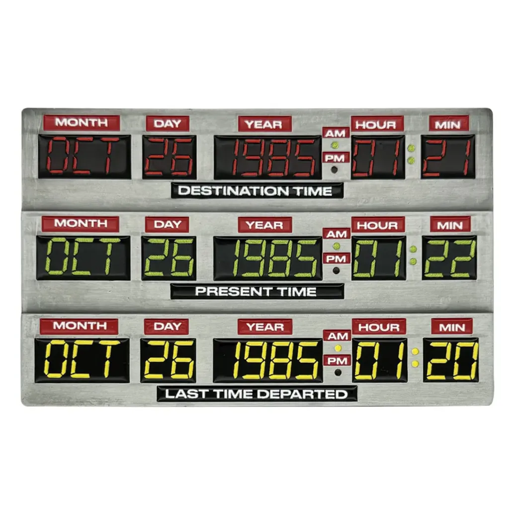 Zurück in die Zukunft Metallbarren 40th Anniversary Time Circuits Limited Edition   