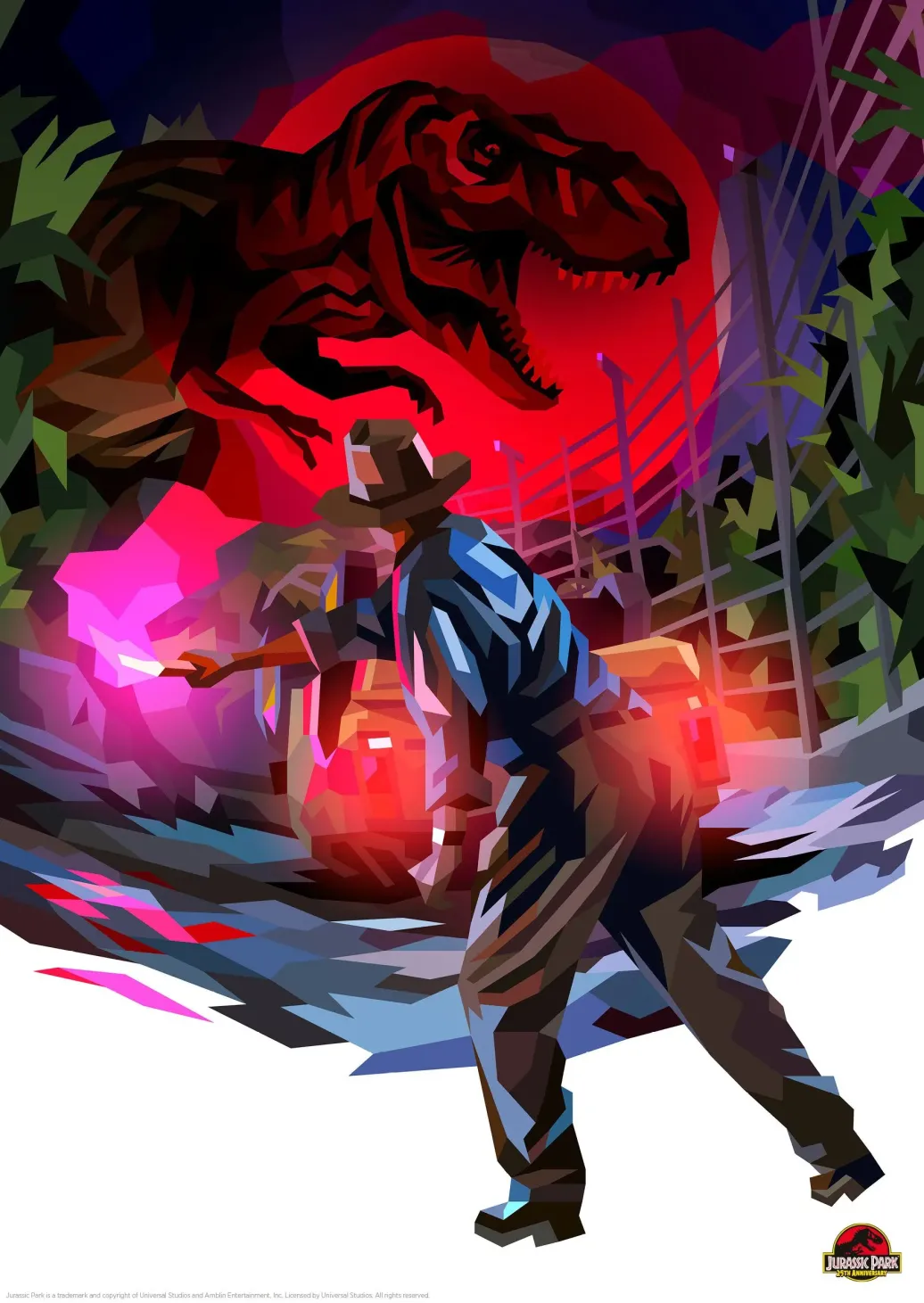 Jurassic Park Kunstdruck Torch 42 x 30 cm