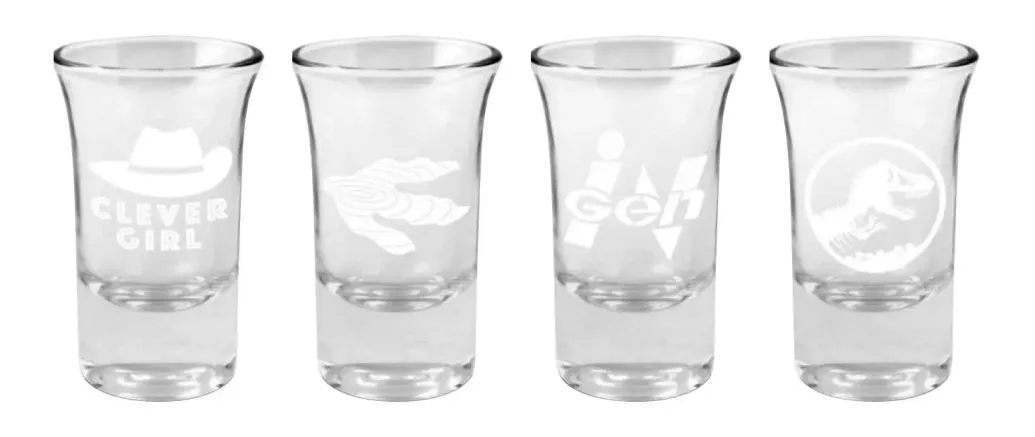 Jurassic Park Schnapsgläser 4er-Pack Logo & Symbols