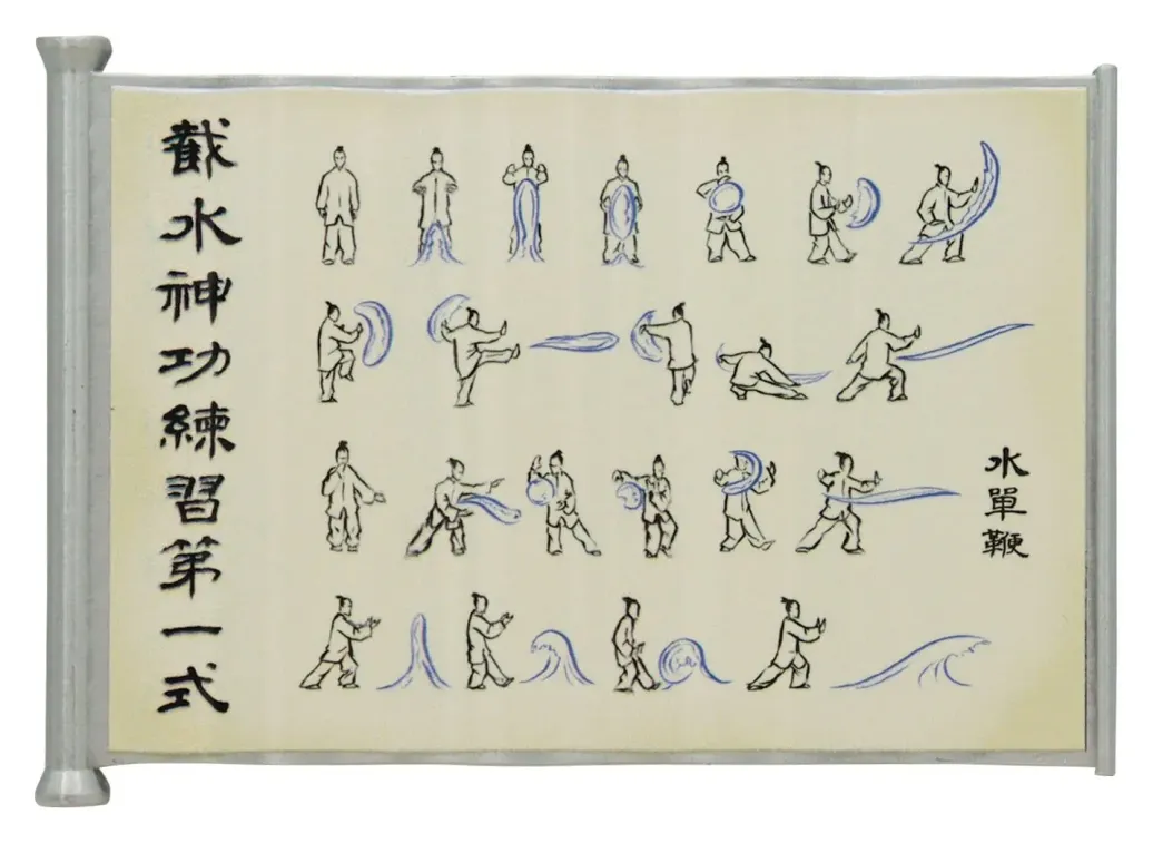 Avatar Der Herr der Elemente Replik Waterbending Scroll 