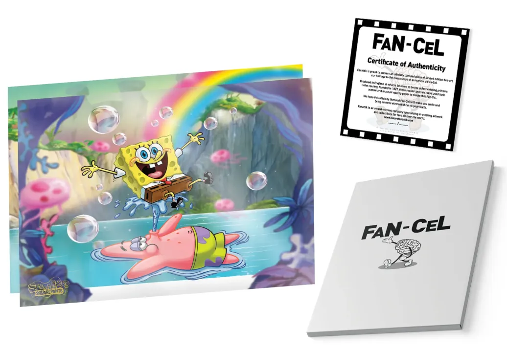 SpongeBob Schwammkopf Kunstdruck Limited Edition Fan-Cel 36 x 28 cm