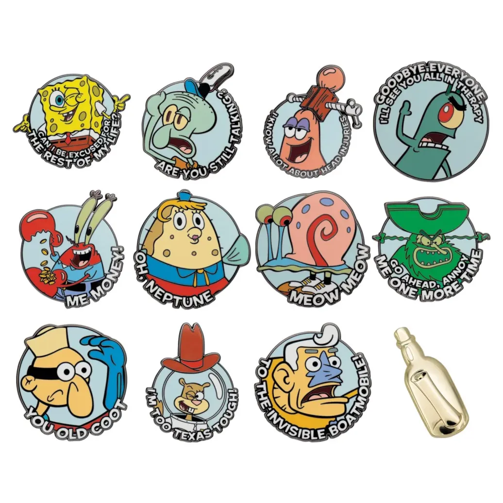 SpongeBob Schwammkopf Ansteck-Pins Display Mystery Pin Badge (12)