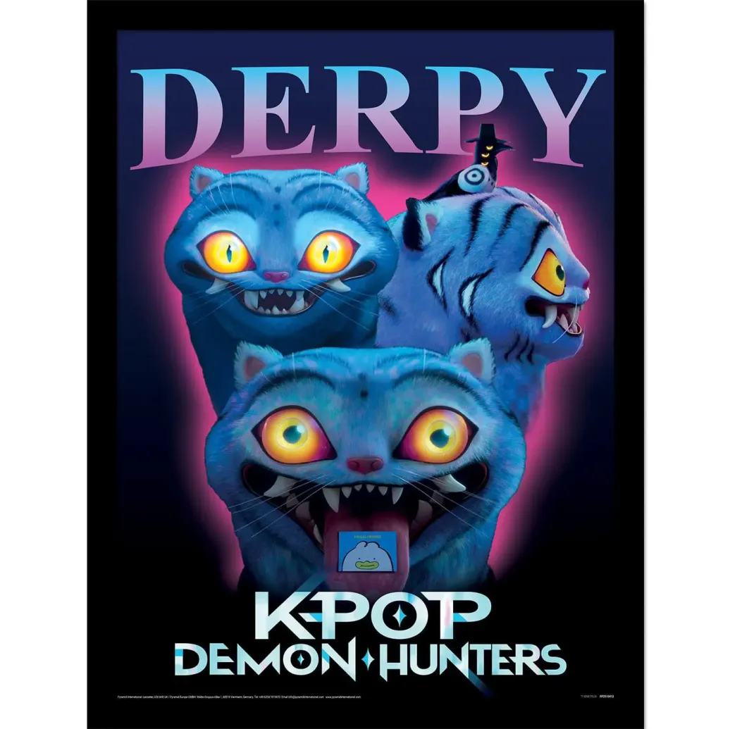 KPop Demon Hunters Collector Print Poster im Rahmen Derpy