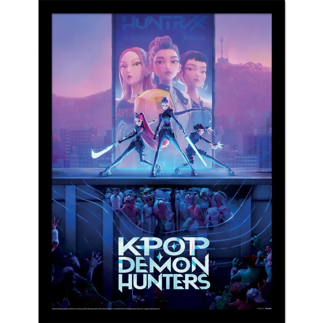 KPop Demon Hunters Collector Print Poster im Rahmen Movie Key Art