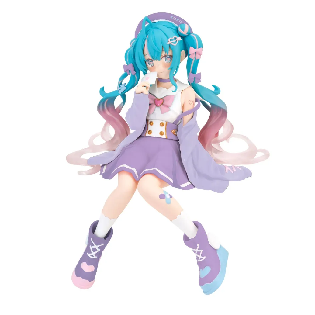 Hatsune Miku Noodle Stopper PVC Statue Hatsune Miku Love Sailor Purple Color Ver. 13 cm