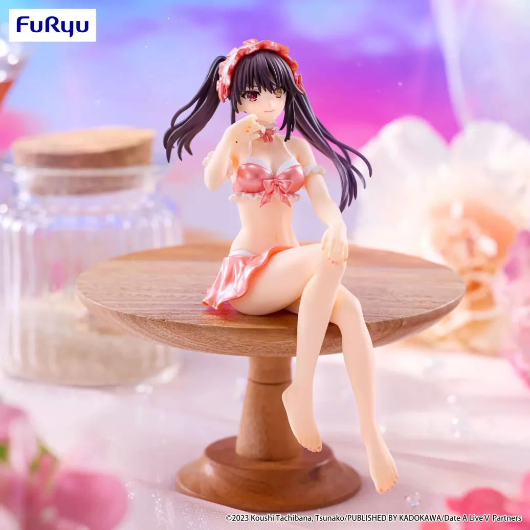Date A Live V Noodle Stopper PVC Statue Kurumi Tokisaki Swimsuit Pastel Red Color Ver. 15 cm 